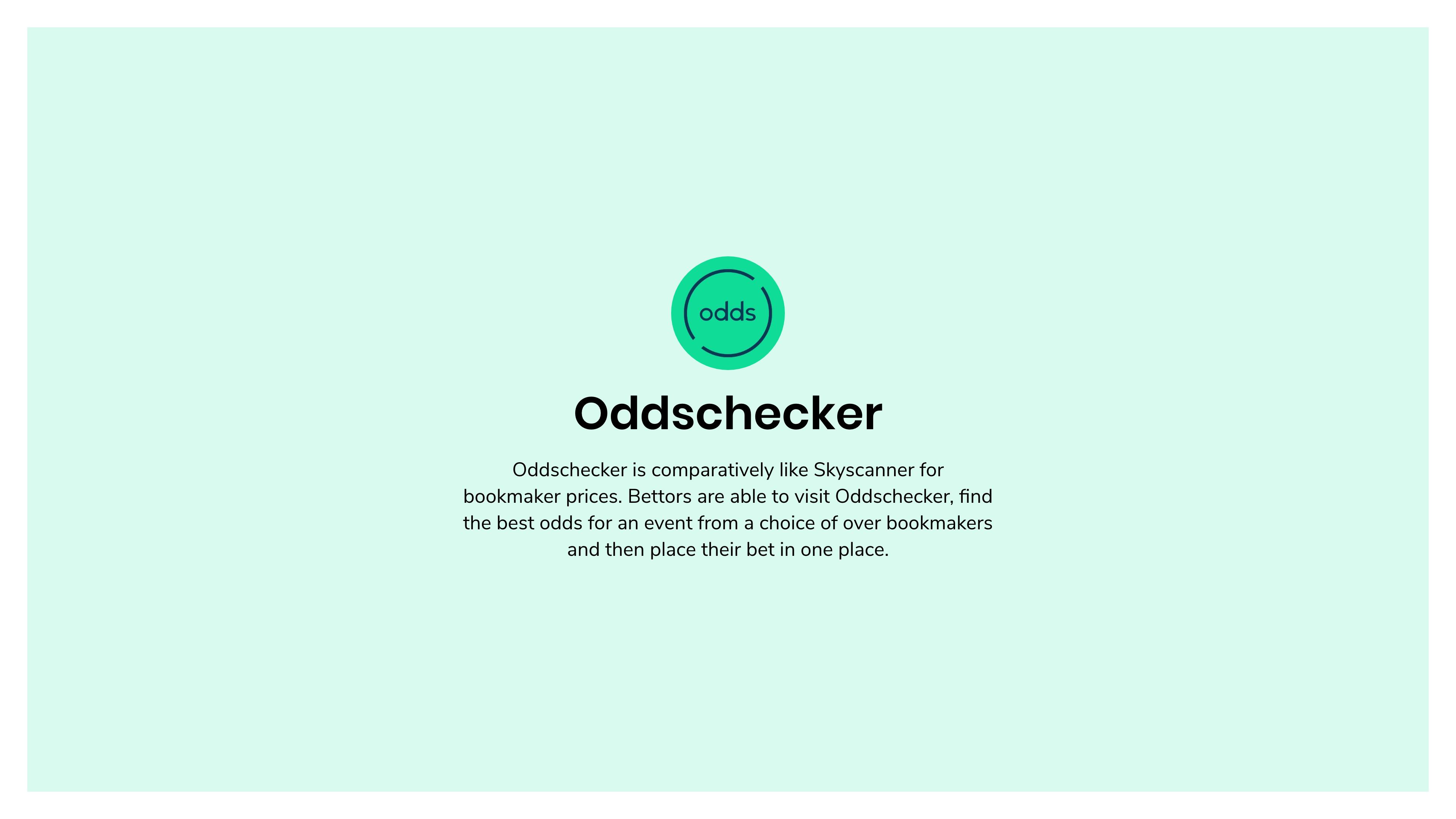 Oddschecker, page 1 of the 2020 portfolio