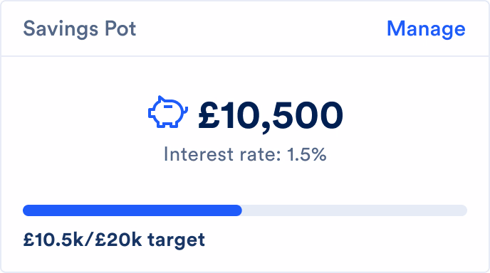Savings Pot widget